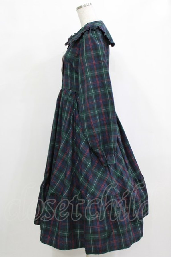 画像2: m petit by misako / TT*AOKチェックOP L グリーン H-26-02-02-009-LO-OP-NS-ZH (2)