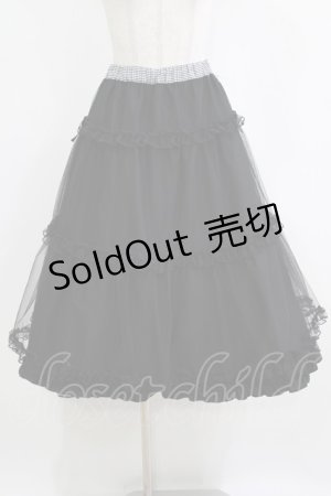 画像: m petit by misako / NINA'S RVパニエスカート S ブラックギンガム/ブラック リバーリブル H-26-02-02-012-LO-SK-NS-ZH