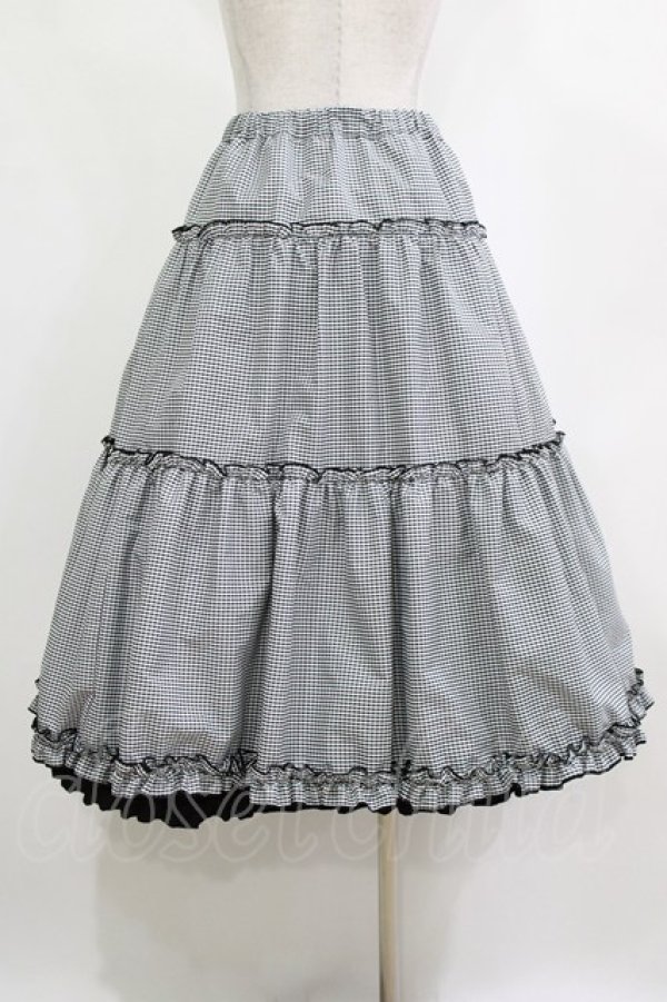 画像5: m petit by misako / NINA'S RVパニエスカート S ブラックギンガム/ブラック リバーリブル H-26-02-02-012-LO-SK-NS-ZH (5)