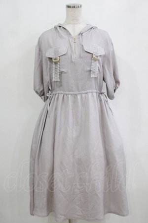 画像: Fi.n.t / レース使いワークポケットドロストワンピース Free LAVENDERGY H-26-02-02-014-CA-OP-NS-ZH