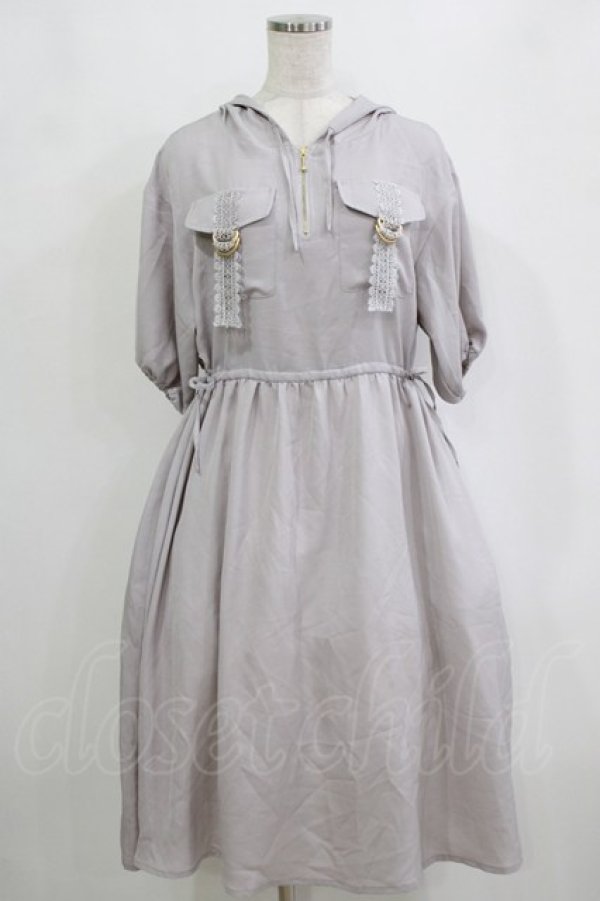 画像1: Fi.n.t / レース使いワークポケットドロストワンピース Free LAVENDERGY H-26-02-02-014-CA-OP-NS-ZH (1)