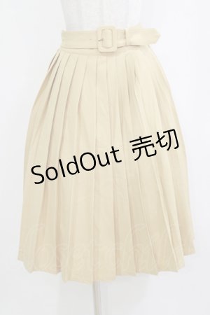 画像: Fi.n.t / 太ベルト付きプリーツスカート Free YELLOW H-26-02-02-016-CA-SK-NS-ZH