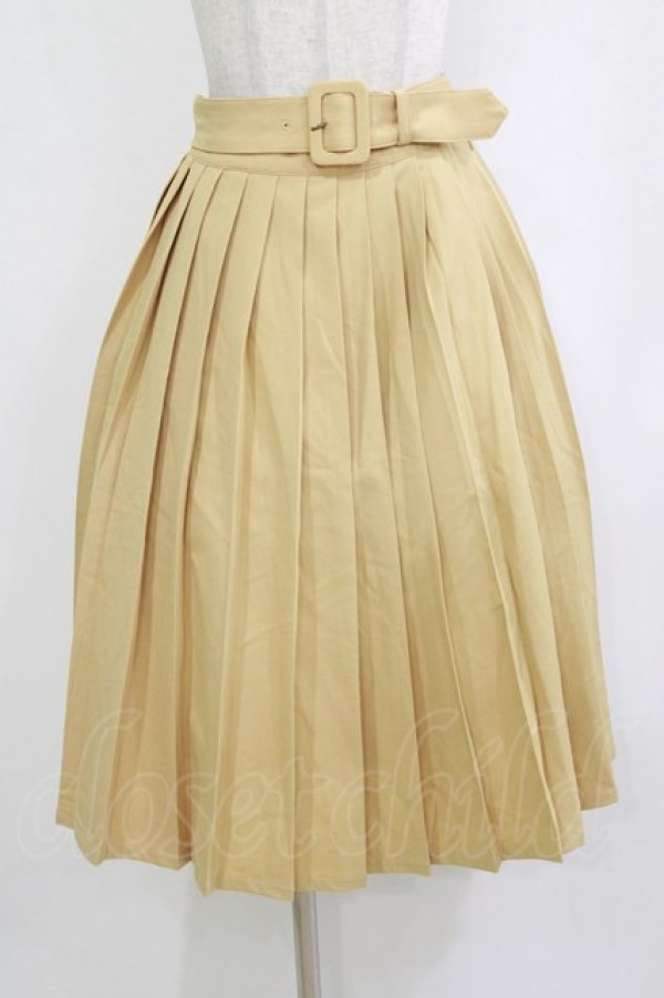 画像1: Fi.n.t / 太ベルト付きプリーツスカート Free YELLOW H-26-02-02-016-CA-SK-NS-ZH (1)