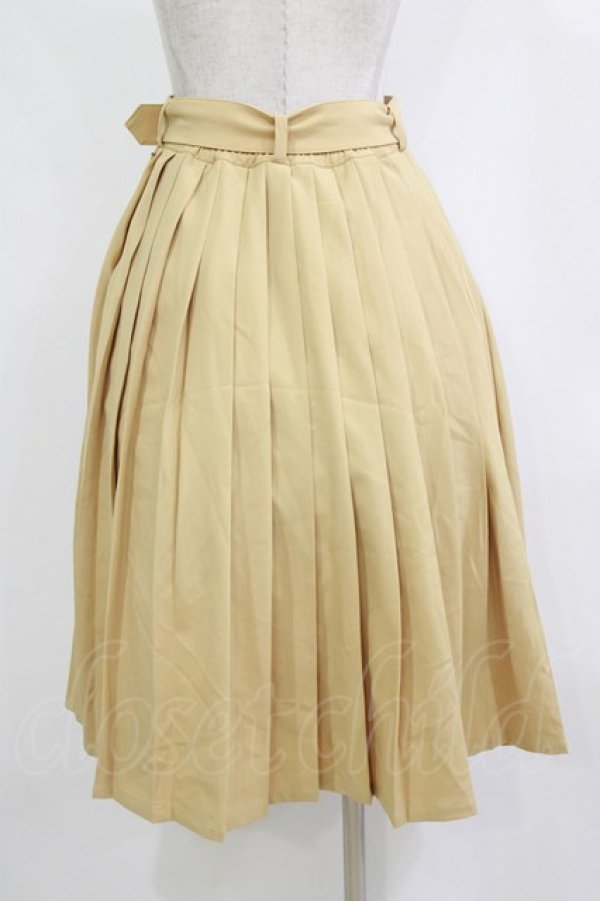 画像3: Fi.n.t / 太ベルト付きプリーツスカート Free YELLOW H-26-02-02-016-CA-SK-NS-ZH (3)