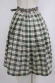 画像3: Fi.n.t / ベルト付きサマーチェックタックスカート Free GREEN×WH H-26-02-02-018-CA-SK-NS-ZH (3)