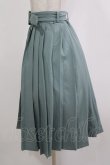 画像2: Fi.n.t / 太ベルト付きプリーツスカート Free GREEN H-26-02-02-019-CA-SK-NS-ZH (2)