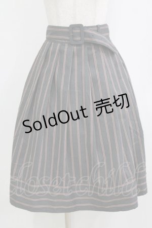 画像: Fi.n.t / レジメストライプタックスカート Free GRAY H-26-02-02-020-CA-SK-NS-ZH