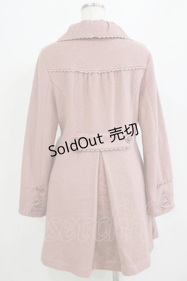 画像3: axes femme / ファー切替コート M ピンク H-26-02-02-021-AX-OP-NS-ZH (3)