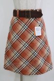 画像1: Fi.n.t / ベルト使いチェックミニスカート Free ORANGE H-26-02-02-022-CA-SK-NS-ZH (1)