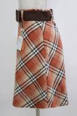 画像2: Fi.n.t / ベルト使いチェックミニスカート Free ORANGE H-26-02-02-022-CA-SK-NS-ZH (2)