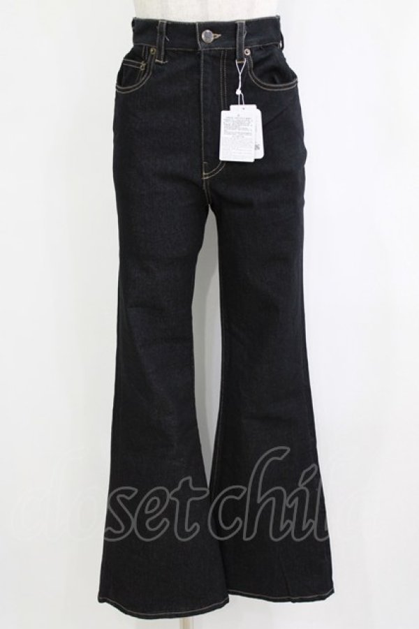 画像1: Fi.n.t / フレアーデニムパンツ M BLACK H-26-02-02-024-CA-PA-NS-ZH (1)