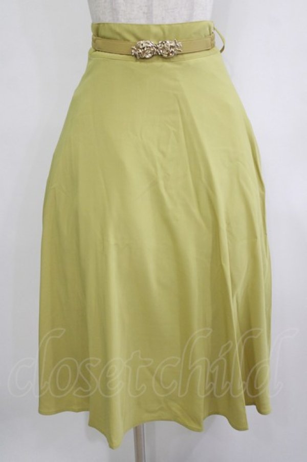 画像1: an another angelus / ローズ金具ベルト付きフレアースカート Free YELLOW H-26-02-03-027-CA-SK-NS-ZH (1)