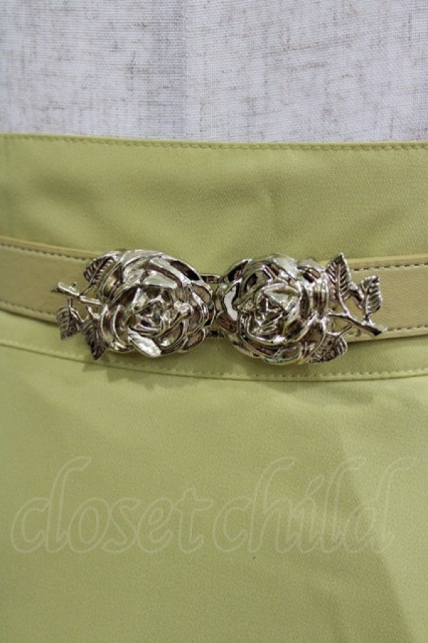 画像4: an another angelus / ローズ金具ベルト付きフレアースカート Free YELLOW H-26-02-03-027-CA-SK-NS-ZH (4)