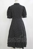 画像3: an another angelus / フロント開きドット柄フレアーワンピース Free BLACK×WH H-26-02-03-028-CA-OP-NS-ZH (3)