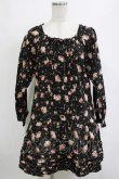 画像1: PINK HOUSE / 花柄ブラウスワンピース Free ブラック H-26-02-03-031-LO-BL-NS-ZH (1)