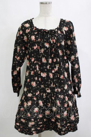 画像: PINK HOUSE / 花柄ブラウスワンピース Free ブラック H-26-02-03-031-LO-BL-NS-ZH