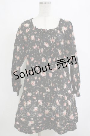 画像: PINK HOUSE / 花柄ブラウスワンピース Free ブラック H-26-02-03-031-LO-BL-NS-ZH