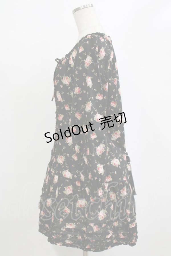 画像2: PINK HOUSE / 花柄ブラウスワンピース Free ブラック H-26-02-03-031-LO-BL-NS-ZH (2)