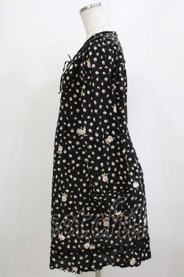 画像2: PINK HOUSE / 花柄ワンピース Free ブラック H-26-02-03-032-LO-OP-NS-ZH (2)