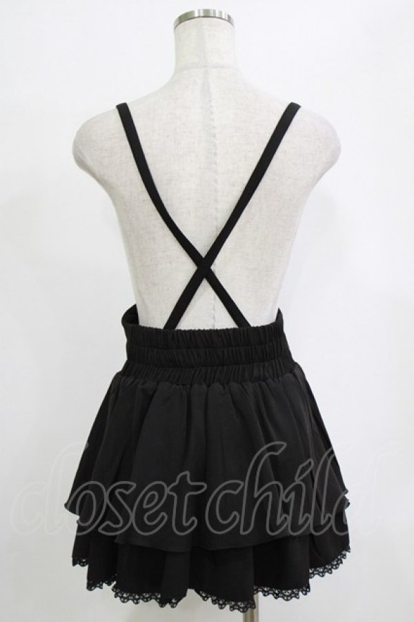 画像3: MA*RS / サス付きフリルスカパン FREE ブラック H-26-02-03-033-EL-SK-YZ-ZH (3)