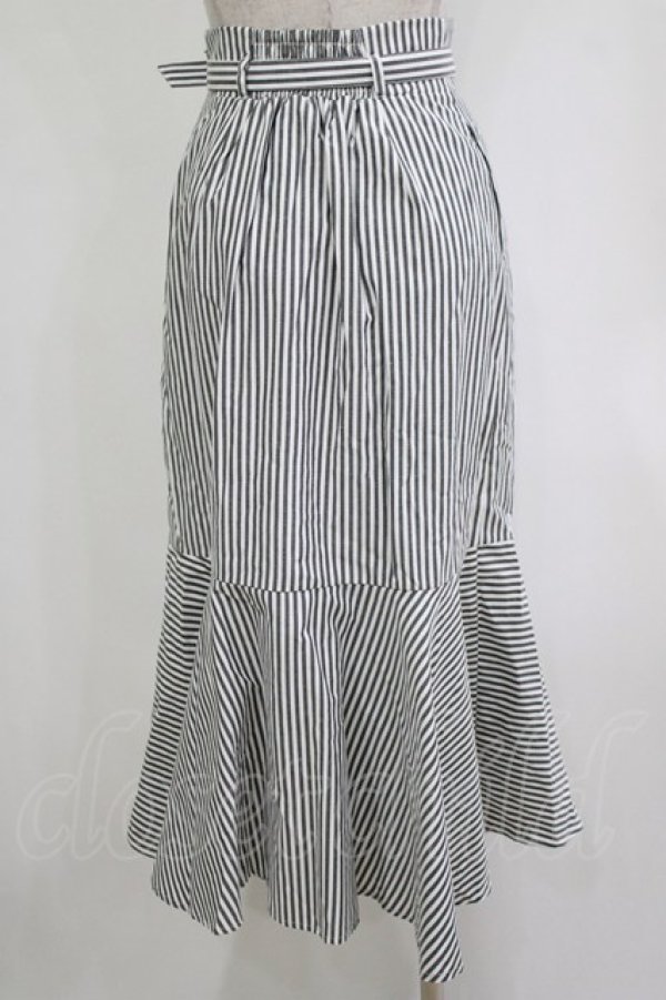 画像3: an another angelus / ゴールドバックルベルト付きマーメイドスカート Free BLACK×WH H-26-02-03-035-CA-SK-NS-ZH (3)