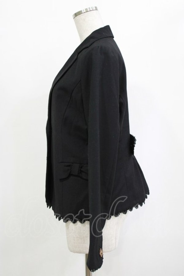 画像2: axes femme / リボンポケットジャケット L ブラック H-26-02-03-038-AX-JA-NS-ZH (2)