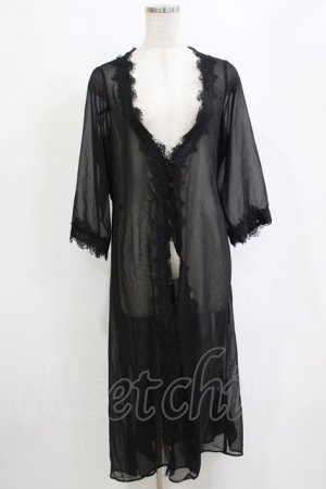 画像: an another angelus / シフォンガウン Free BLACK H-26-02-03-039-CA-TO-NS-ZH