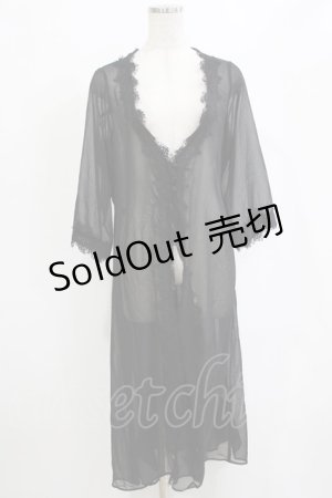 画像: an another angelus / シフォンガウン Free BLACK H-26-02-03-039-CA-TO-NS-ZH