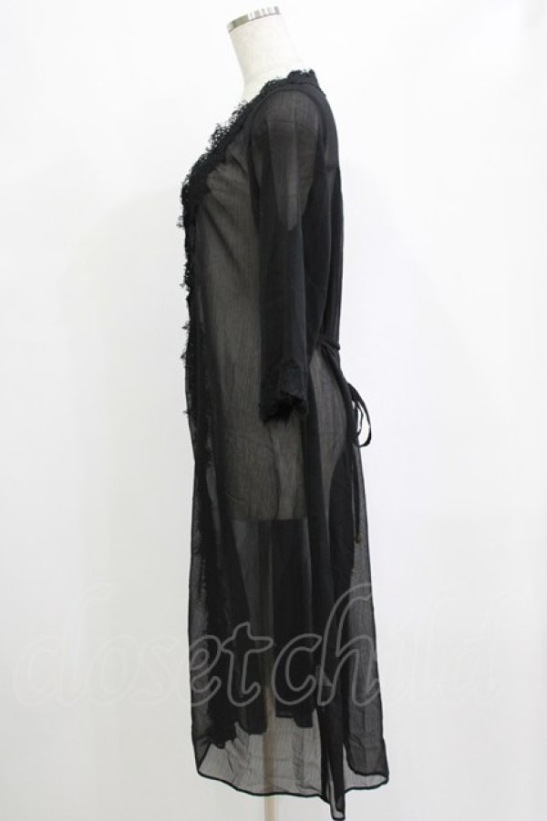 画像2: an another angelus / シフォンガウン Free BLACK H-26-02-03-039-CA-TO-NS-ZH (2)