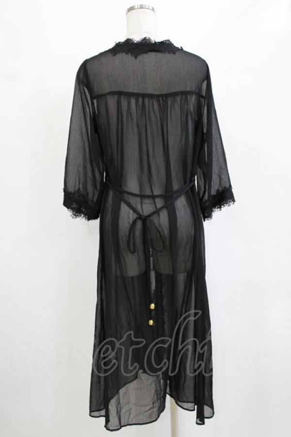 画像3: an another angelus / シフォンガウン Free BLACK H-26-02-03-039-CA-TO-NS-ZH (3)