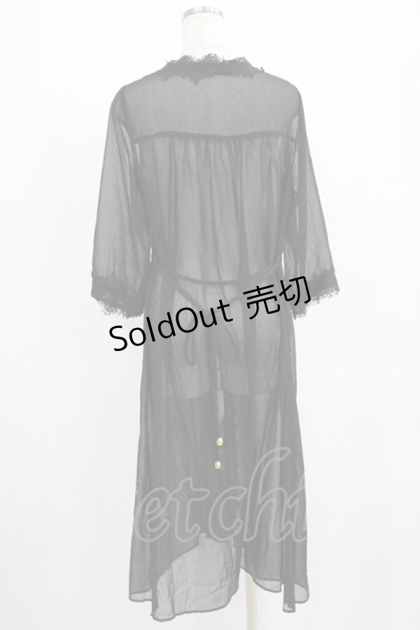 画像3: an another angelus / シフォンガウン Free BLACK H-26-02-03-039-CA-TO-NS-ZH (3)