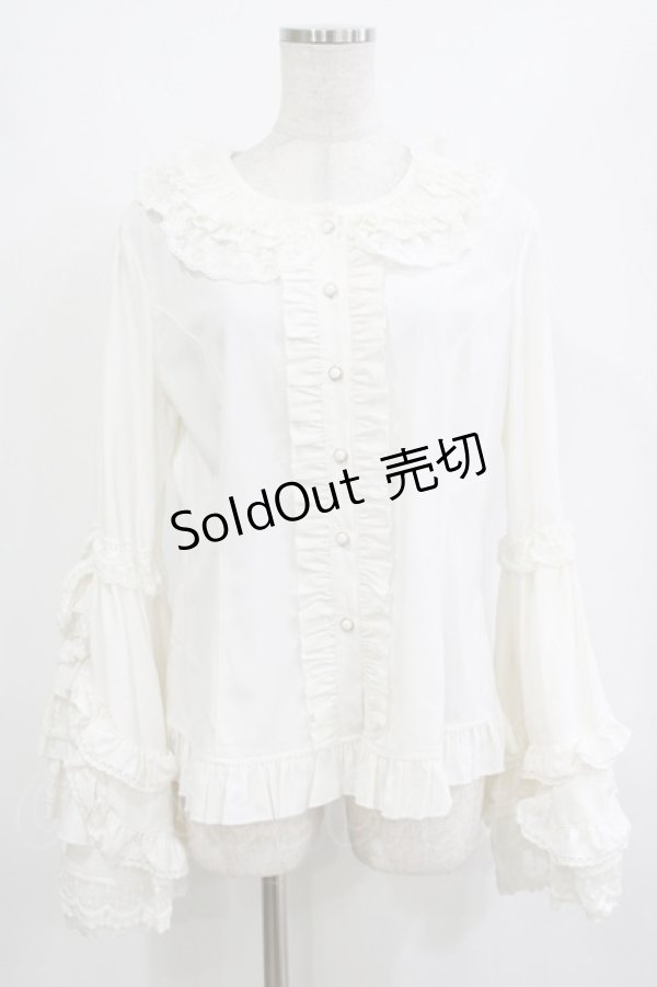 画像1: 幽 巷（海外ロリータブランド） / 姫袖ブラウス XL オフ H-26-02-03-040-PU-BL-NS-ZH (1)