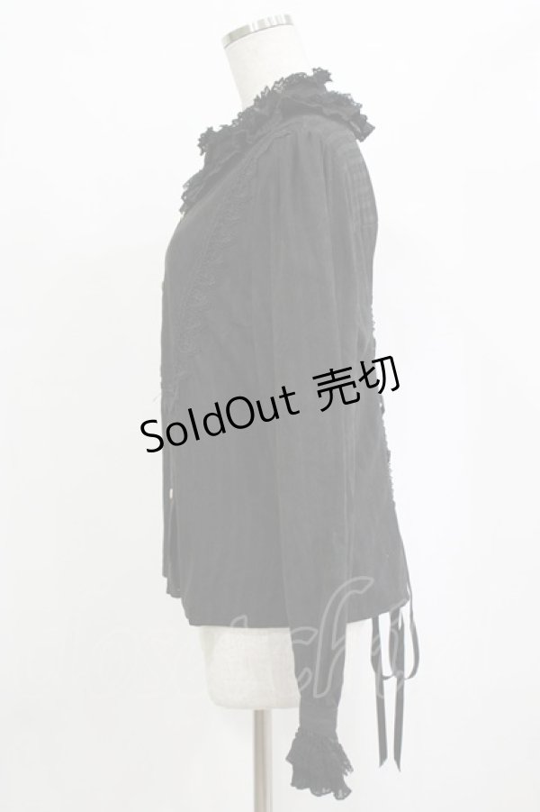 画像2: Miss Point（海外ロリータブランド） / 領主貴族のエレガントスタンドカラーブラウス XXL ブラック H-26-02-03-041-EL-BL-NS-ZH (2)