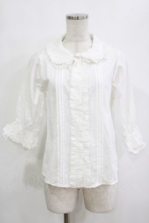 画像: Mary Lolita（海外ロリータブランド） / ピンタックブラウス 表記なし オフ H-26-02-03-042-PU-BL-NS-ZH