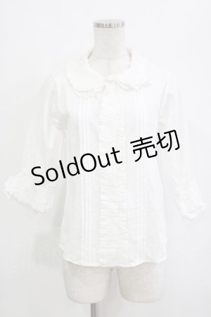 画像: Mary Lolita（海外ロリータブランド） / ピンタックブラウス 表記なし オフ H-26-02-03-042-PU-BL-NS-ZH