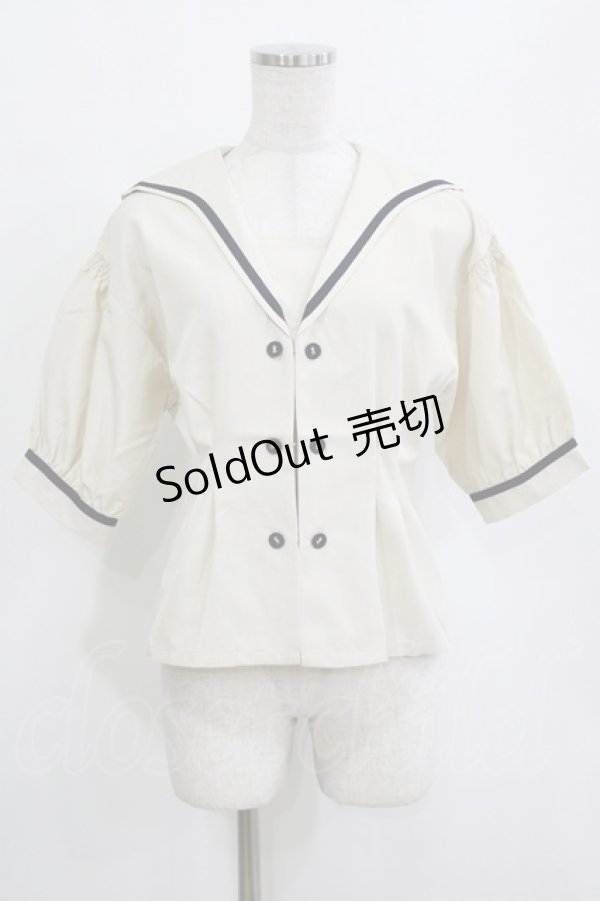 画像1: an another angelus / ダブル釦セーラージャケット Free IVORY H-26-02-03-043-CA-BL-NS-ZH (1)