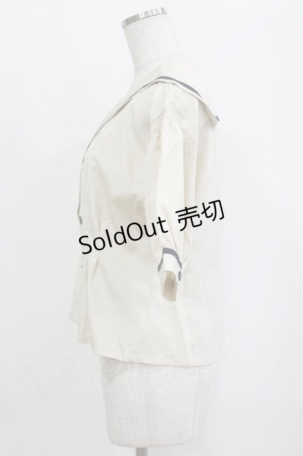 画像2: an another angelus / ダブル釦セーラージャケット Free IVORY H-26-02-03-043-CA-BL-NS-ZH (2)