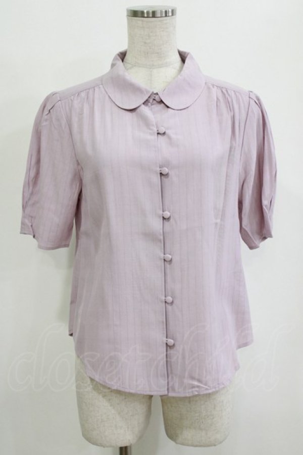画像1: an another angelus / ドビーストライプタックスリーブシャツブラウス Free LAVENDER H-26-02-03-045-CA-BL-NS-ZH (1)