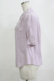 画像2: an another angelus / ドビーストライプタックスリーブシャツブラウス Free LAVENDER H-26-02-03-045-CA-BL-NS-ZH (2)