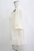 画像2: an another angelus / カンパニュラ刺繍衿ブラウス Free IVORY×PK H-26-02-03-046-CA-BL-NS-ZH (2)