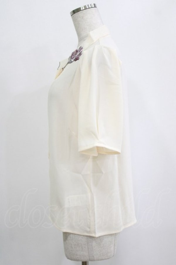 画像2: an another angelus / カンパニュラ刺繍衿ブラウス Free IVORY×PK H-26-02-03-046-CA-BL-NS-ZH (2)