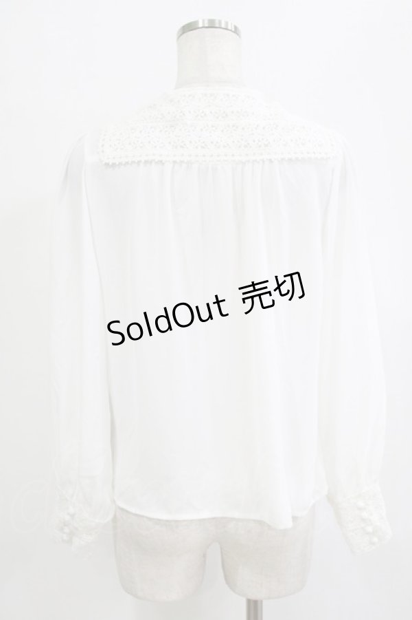 画像3: an another angelus / レースストライプセーラーカラーブラウス Free OFF WHITE H-26-02-03-048-CA-BL-NS-ZH (3)