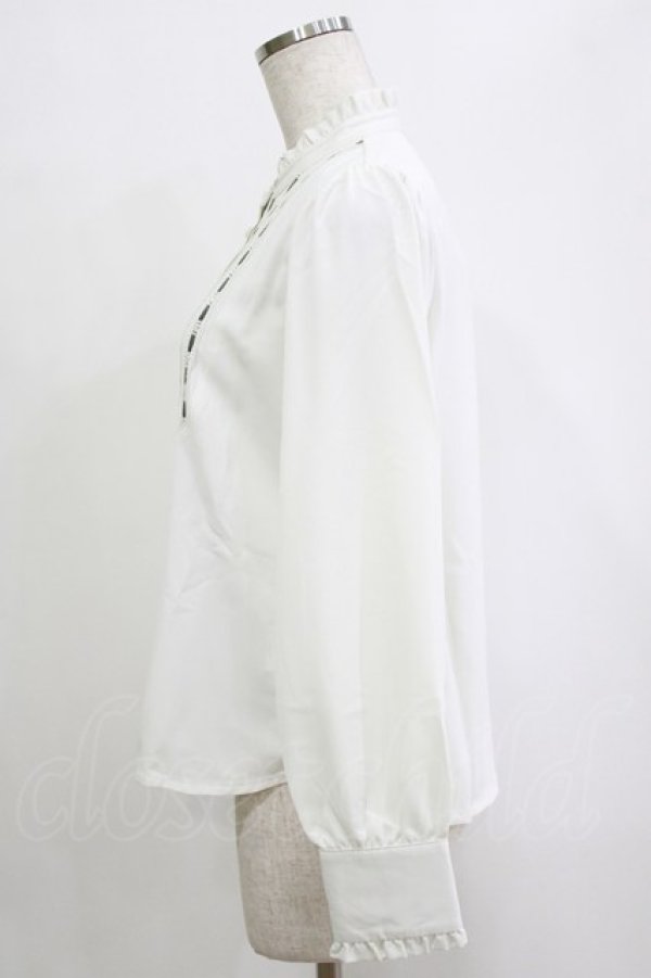 画像2: an another angelus / はしごリボンヨーク切替シャツ Free OFF WHITE/GREEN H-26-02-03-049-CA-BL-NS-ZH (2)