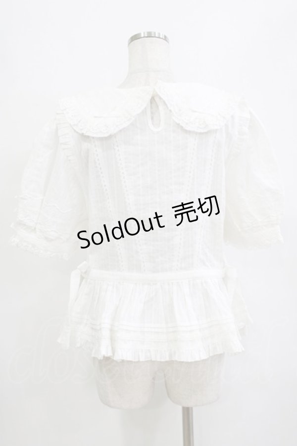 画像3: ?PHOEBE（海外ロリータブランド） / リボン襟ブラウス XL オフ H-26-02-03-052-PU-BL-NS-ZH (3)