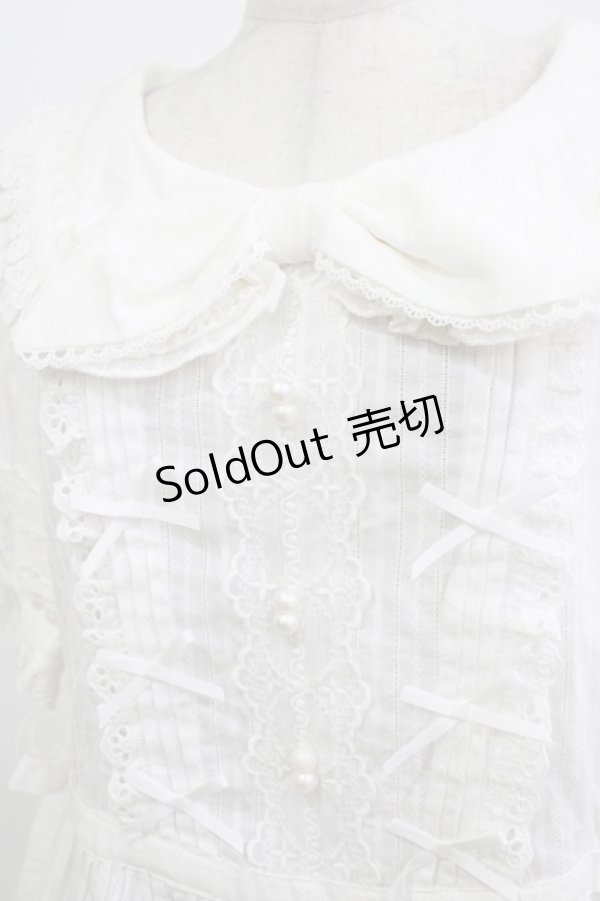 画像4: ?PHOEBE（海外ロリータブランド） / リボン襟ブラウス XL オフ H-26-02-03-052-PU-BL-NS-ZH (4)