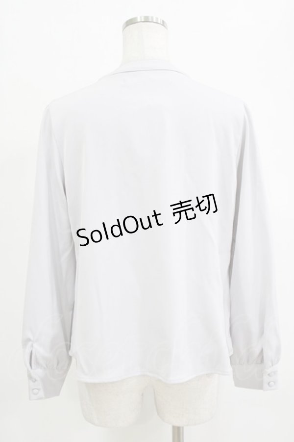 画像3: an another angelus / レース使いスキッパーブラウス Free BLUE GRAY H-26-02-03-053-CA-BL-NS-ZH (3)