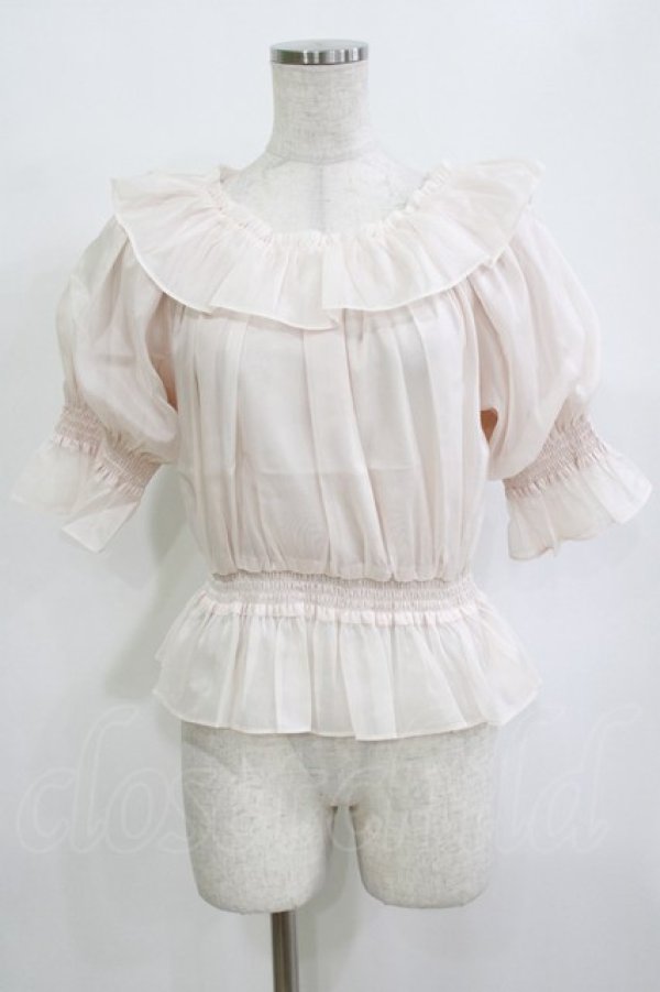 画像1: F&A / シアーオフショルフリルプルオーバーブラウス Free LIGHT PINK H-26-02-03-055-LO-BL-NS-ZH (1)