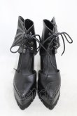 画像1: WIDOW / Midnight Calling Bat Wing Heels 5M(約22.5~23cm) ブラック H-26-02-03-1001-PU-SH-KB-ZH (1)