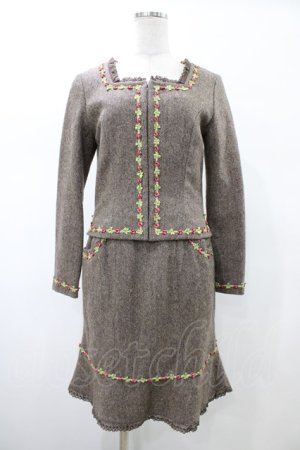 画像: MILK / フラワーレースウールSET  チャコール H-26-02-03-1031-ML-OP-KB-ZH