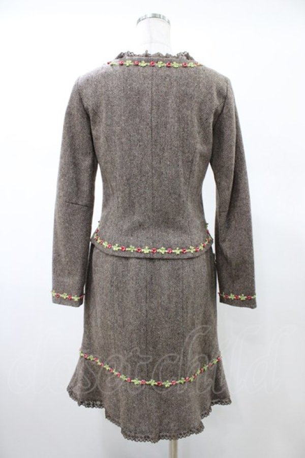 画像2: MILK / フラワーレースウールSET  チャコール H-26-02-03-1031-ML-OP-KB-ZH (2)